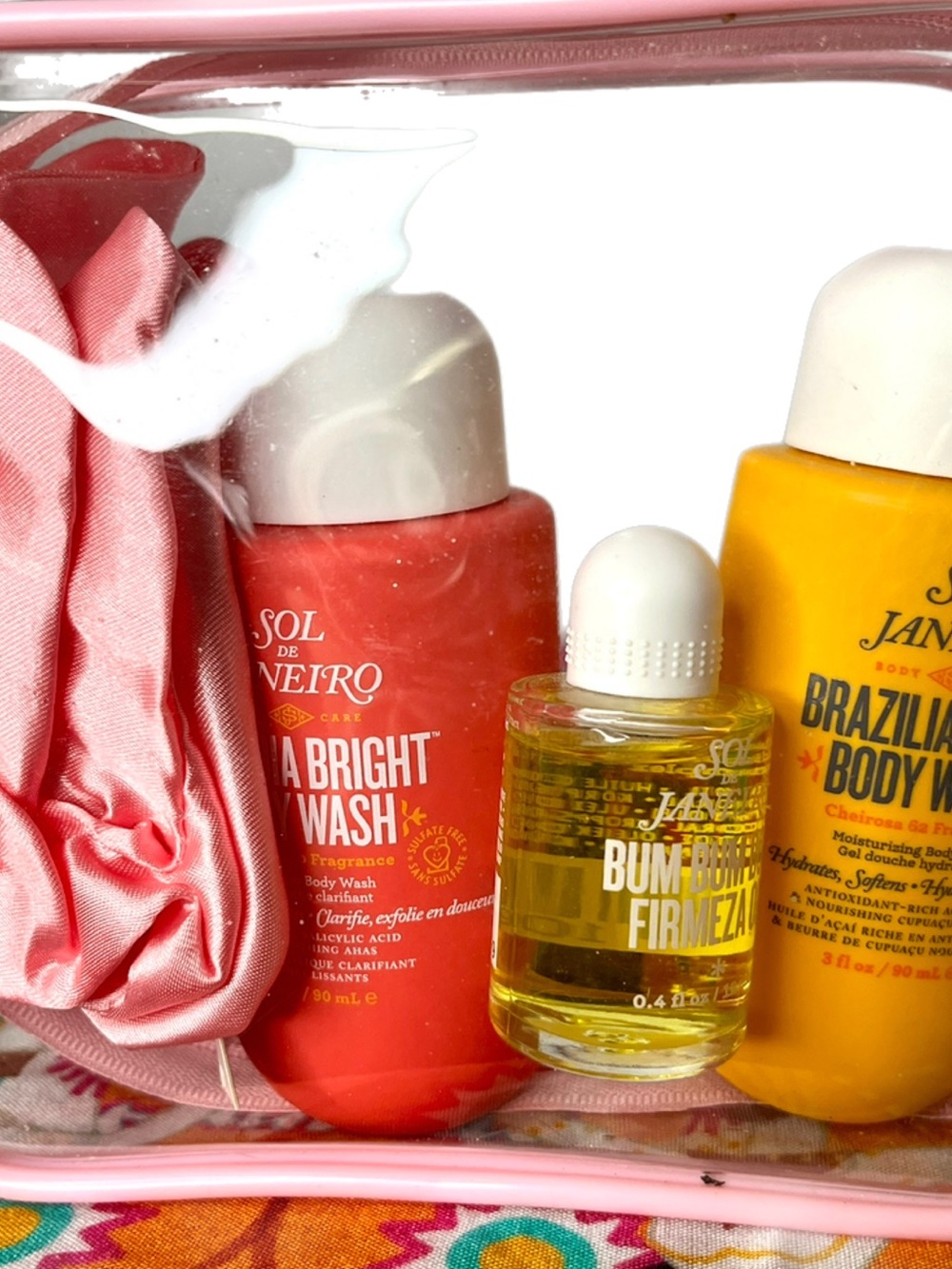 Sol de Janeiro Bright Wash & Bum Bum Oil Duo - Pink, Red, Yellow